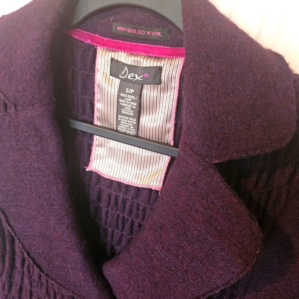 Dex *Rare* 100% Boiled Wool Sweater Dress - Picture 5 of 6